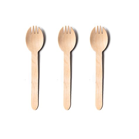 160mm Compostable Wooden Disposable Spork From China Manufacturer