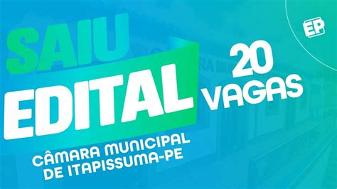 Raio X Edital Concurso C Mara De Itapissuma Pe Vagas Youtube