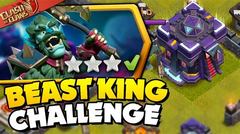 Easily 3 Star The Beast King Challenge Clash Of Clans YouTube