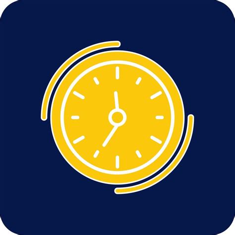 Clock Glyph Square Two Color Icon Vector Art At Vecteezy