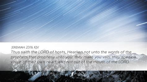 Jeremiah 23 16 KJV Desktop Wallpaper Thus Saith The LORD Of Hosts