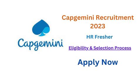 Capgemini Recruitment 2023 Capgemini Hiring HR Freshers Apply Now