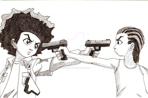 Huey and Riley Freeman by charcoalmagic on DeviantArt