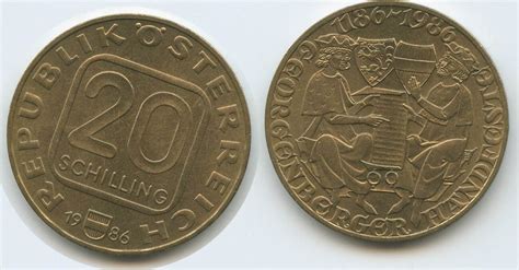 Österreich 20 Schilling 1986 G16288 Georgenberger Handfeste