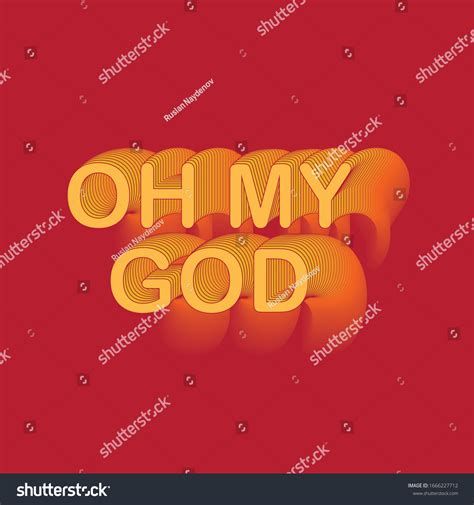 Oh My God Word Lettering Design Stock Vector (Royalty Free) 1666227712 ...