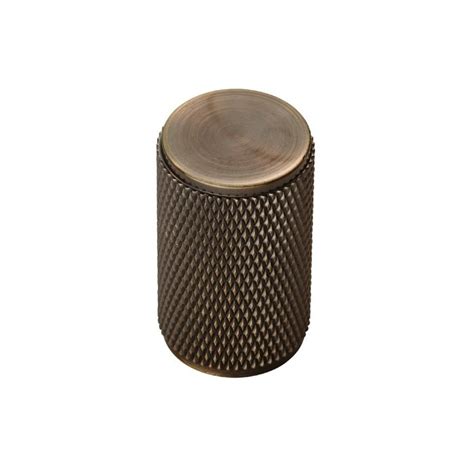 Kastknop Knurled 30mm Antiek Messing SmeedijzerenBeslag Nl