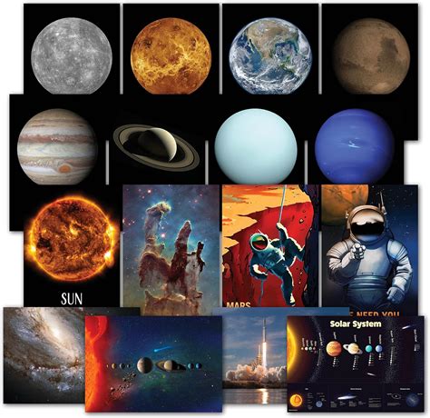 Amazon Laminated Solar System Poster Kit Set Of Space Posters