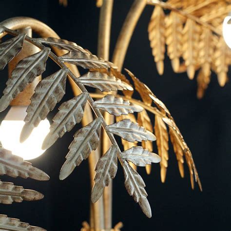 Antique Gold Palm Floor Lamp By Sophie Macbain