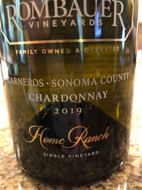 2019 Rombauer Vineyards Chardonnay Home Ranch USA California Napa