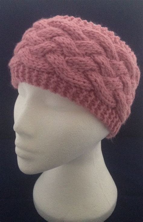 Pink Cable Headband Ear Warmer Etsy Cable Headband Ear Warmers