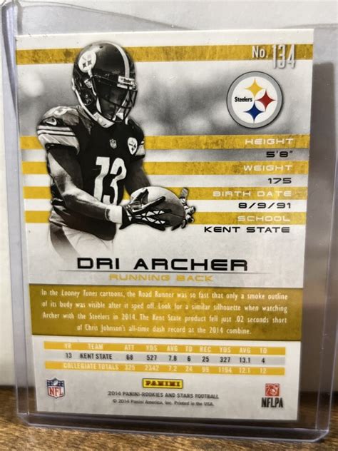 2014 Panini Rookies Stars Dri Archer 134 Rookie RC Steelers EBay