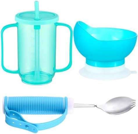 Maxcheck 3 Pcs Adult Sippy Cup With Straw 2 Handles Elderly