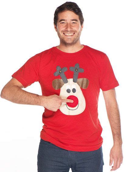 Handmade Rudolph Christmas T Shirt With Squeaky Nose Bells Etsy