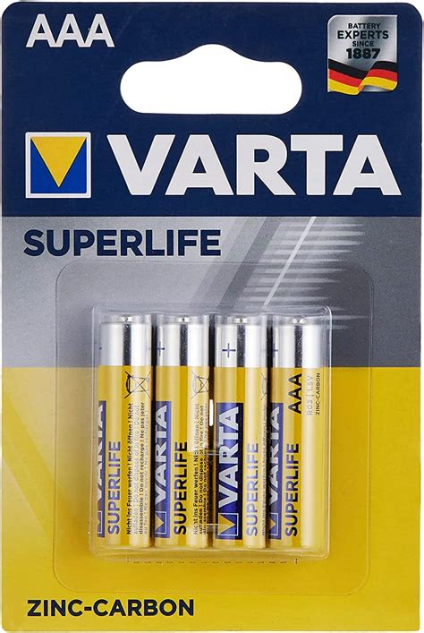 Varta Superlife Zink Kohle Batterie Aaa R Mit Volt