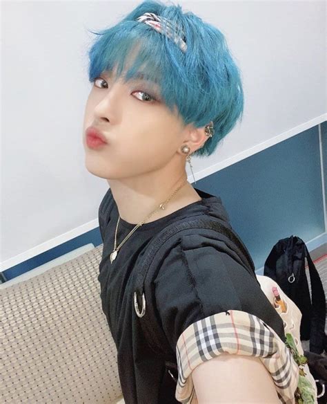 On Twitter Kim Hongjoong Blue Hair Kim