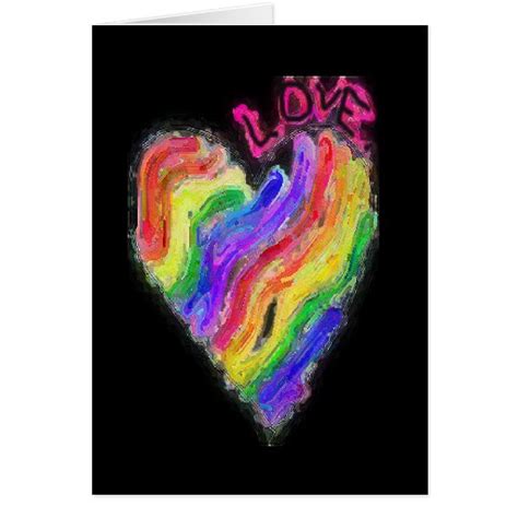 Gay Lesbian Rainbow Heart Love Card Zazzle