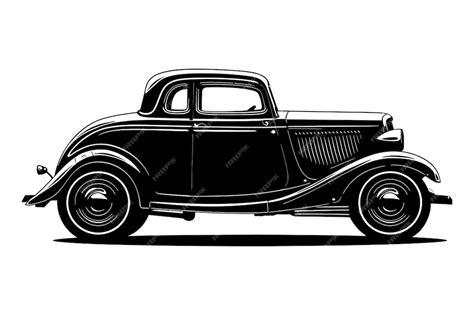 Vintage Car silhouette Retro Car silhouette Car Silhouette Classic Car ...