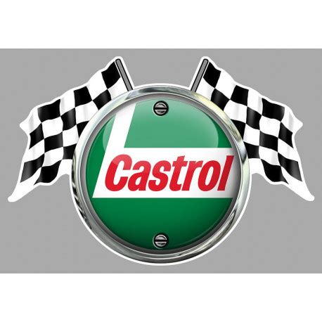 Castrol Flags Sticker Trompe L Oeil Vinyle Lamin Cafe Racer Bretagne