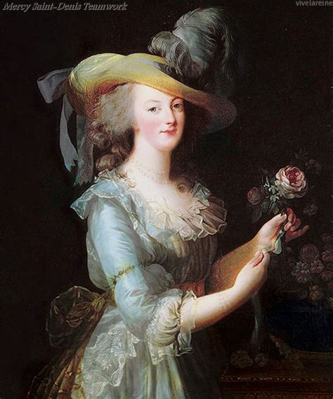 A Semi Blend Of The Two Vigee Lebrun Marie Antoinette With A Rose