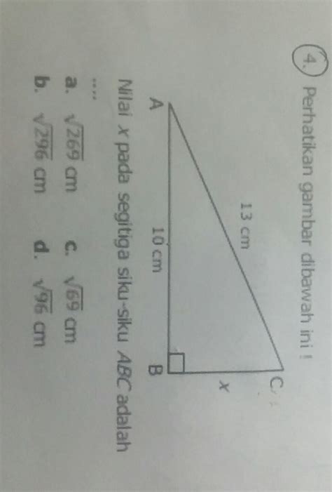 Nilai X Pada Segitiga Siku Siku Abc Adalah Cara Mengapresiasi Karya