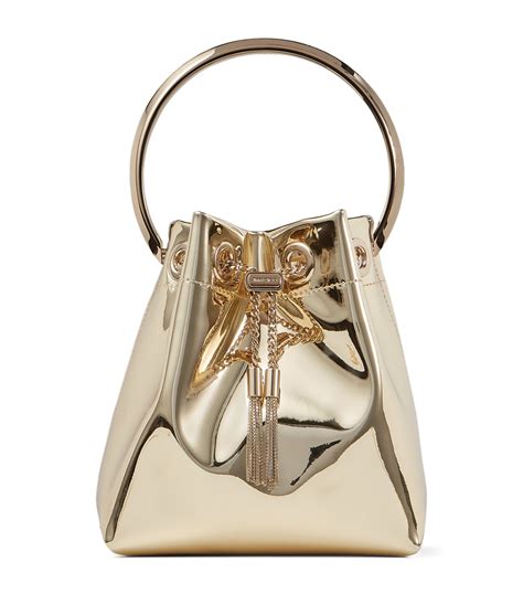 Jimmy Choo Gold Bon Bon Top Handle Bag Harrods Uk