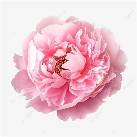 Pink Peony Flower Transparency Background Floral Object Peony Floral