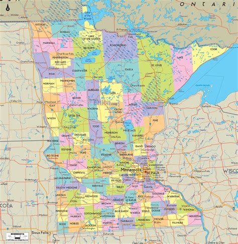 Minnesota Zip Code Map Printable