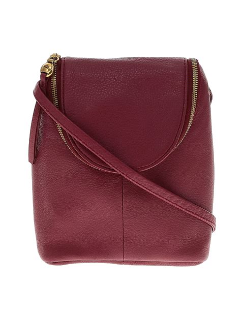 Hobo The Original 100 Leather Solid Maroon Burgundy Leather Crossbody