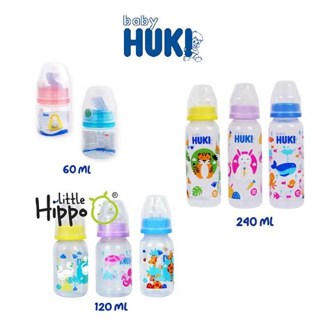 Jual Huki Baby Botol Susu Ml Ml Ml Dot Nipple Silicone Gepeng