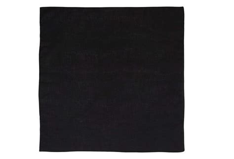 Black Plain Cotton Bandana