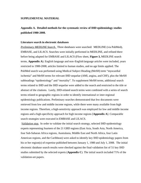 Pdf Assessing The Global Burden Of Ischemic Heart Disease Part 1