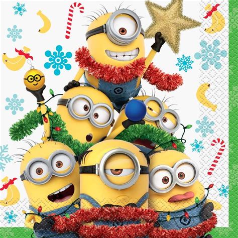 Despicable Me Minions Christmas Party Lunch Napkins 16 Count Amazon