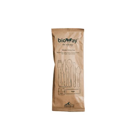 Bioway Wooden Cuttlery Pack Wooden Fork Knife Napkin Ifresh