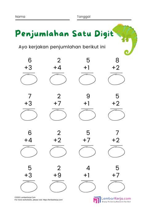 Matematika Kelas 1 Sd Lembarkerjacom