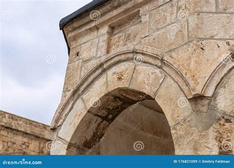 Decorative Decoration Carved From Stone On The Wall Of The Dome Of The