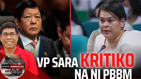 VP Sara KRITIKO NA Ni PBBM YouTube