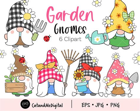 Garden Gnome Clipart Spring Gnome Png Nordic Gnome Spring - Etsy UK