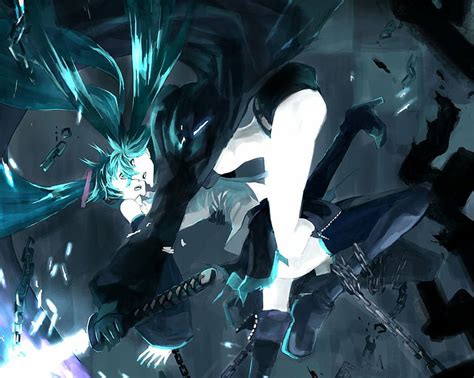 Anime Atirador De Black Rock Hatsune Miku Hd Papel De Parede