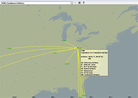 airline route mapper tool showing  flight   airline