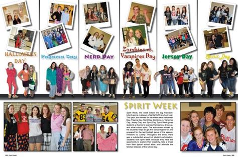 Spirit Week Layout Yearbook Ideas Pinterest Red Ribbon Week