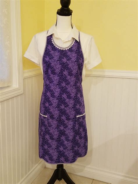 Full Coverage Apron 1970 Vintage Purple Pockets Etsy Diy Apron How