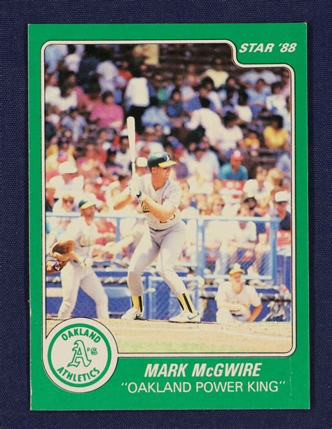 Star Mcgwire Rare Promo Green Blank Back Mark Mcgwire Oakland