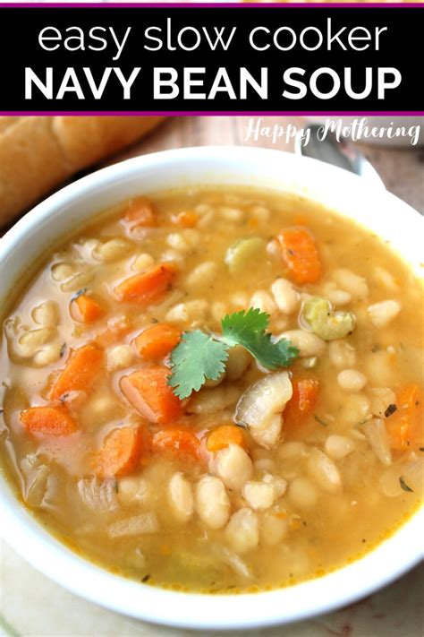 Slow Cooker Navy Bean Soup Recipe Gluten Free Happy Mothering