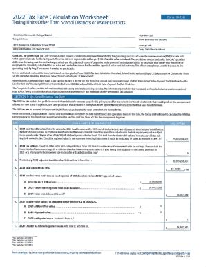 Fillable Online FY 2022 Property Tax And Budget Disclosure Galveston