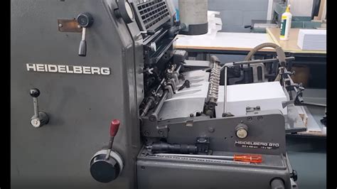 Heidelberg Gto Offset Printing Machine Printo Youtube