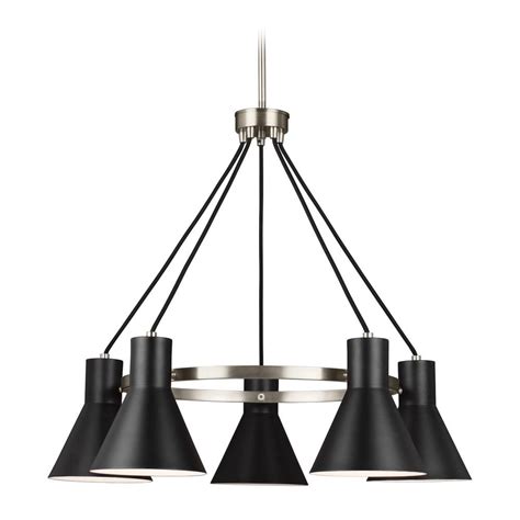 Mid-Century Modern Chandelier Brushed Nickel Towner by | 3141305-962 ...