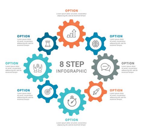 6100 Infographic Gears Working Together Illustrations Royalty Free