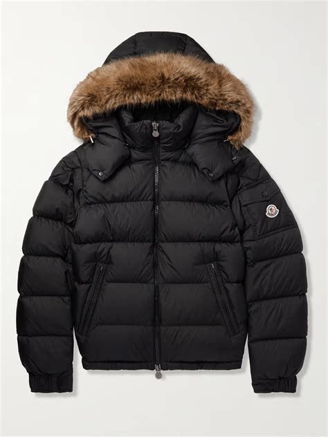 MONCLER Moncler Maya Faux Fur Trimmed Quilted Shell Down Jacket For Men