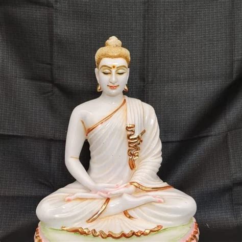 Jaipurcrafts White 18 Inch Buddha Marble Statue At Best Price In Jaipur