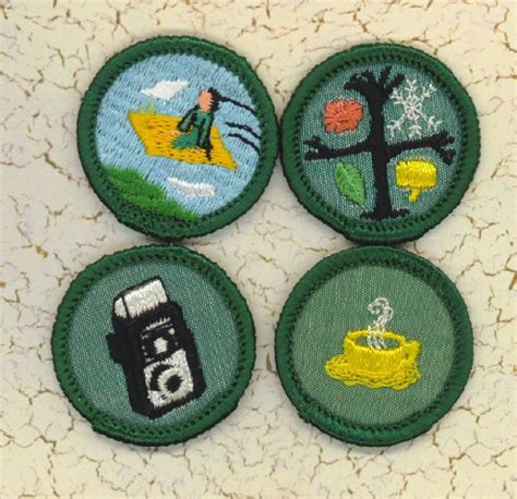 Vintage Girl Scout Badges Patches Hostess Observer Photography